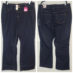 NWT Lane Bryant tighter tummy technology straight darkwash jeans size 20